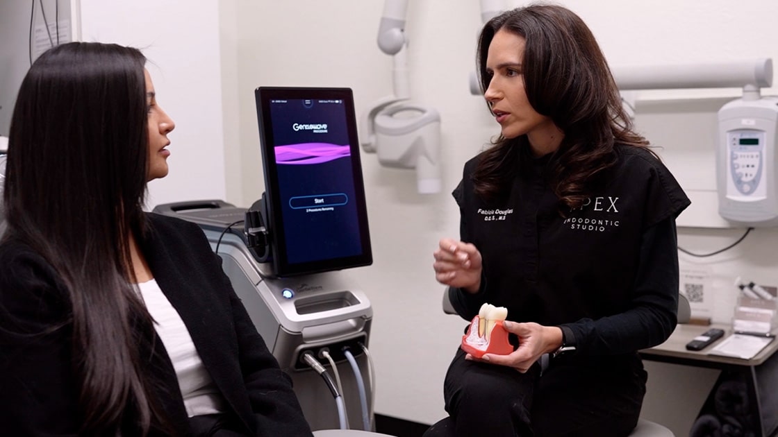 Dr. with tooth model